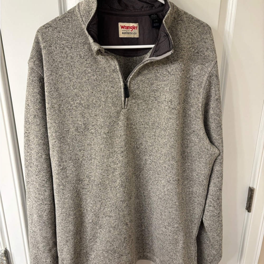 Wrangler Men's Zip Up Gray Sweater